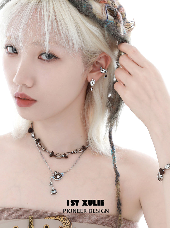 1STXULIE Superior Niche Capybara Necklace T5841
