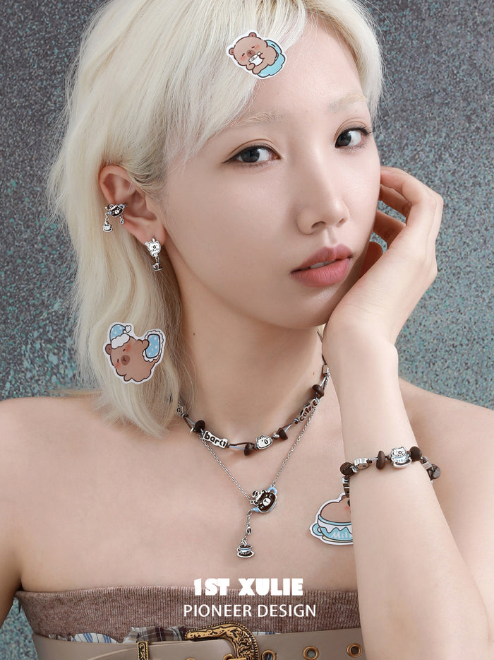 1STXULIE Superior Niche Capybara Necklace T5841