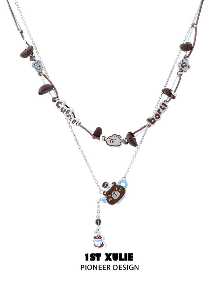 1STXULIE Superior Niche Capybara Necklace T5841