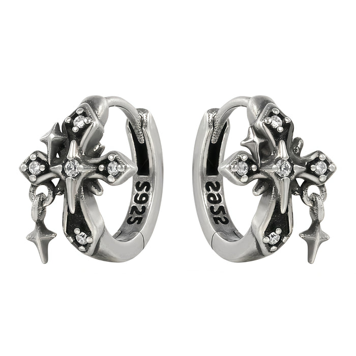 1STXULIE Superior Niche Iris Collection Cross-shaped Earring Back T5879