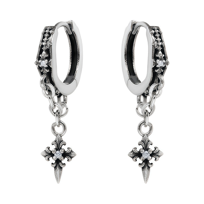 1STXULIE Superior Niche Iris Collection Cross-shaped Earring Back T5880