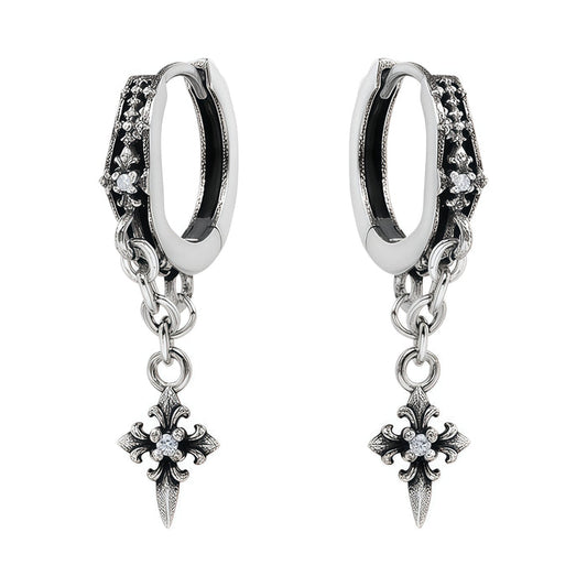 1STXULIE Superior Niche Iris Collection Cross-shaped Earring Back T5880
