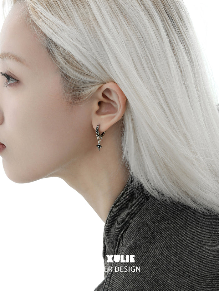 1STXULIE Superior Niche Iris Collection Cross-shaped Earring Back T5880