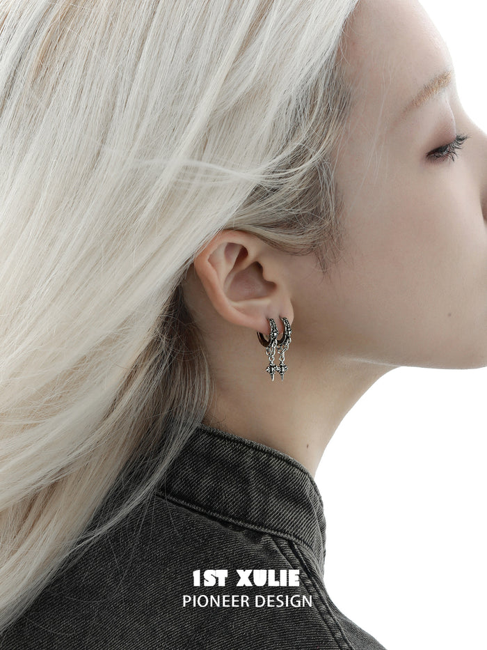 1STXULIE Superior Niche Iris Collection Cross-shaped Earring Back T5880