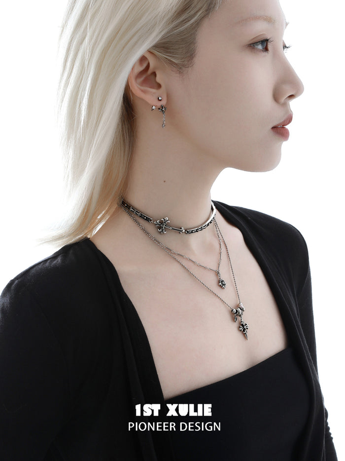 1STXULIE Superior Niche Iris Collection Gothic Choker Necklace T5872