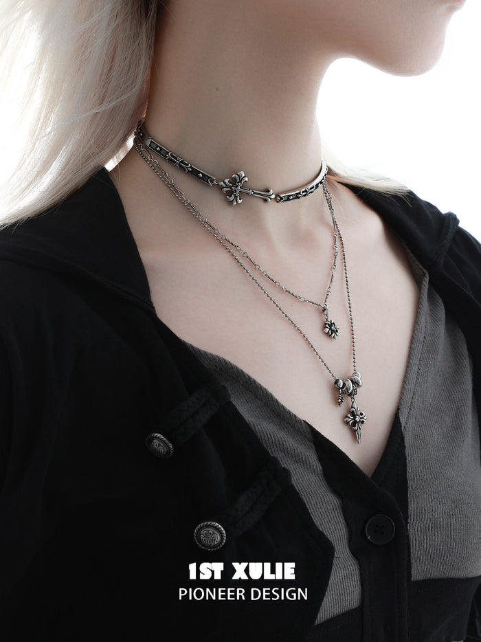 1STXULIE Superior Niche Iris Collection Gothic Choker Necklace T5872