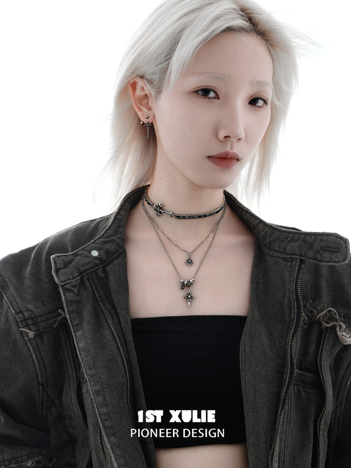 1STXULIE Superior Niche Iris Collection Gothic Choker Necklace T5872