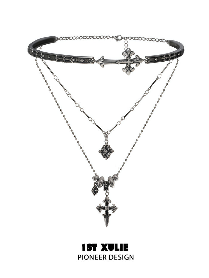 1STXULIE Superior Niche Iris Collection Gothic Choker Necklace T5872