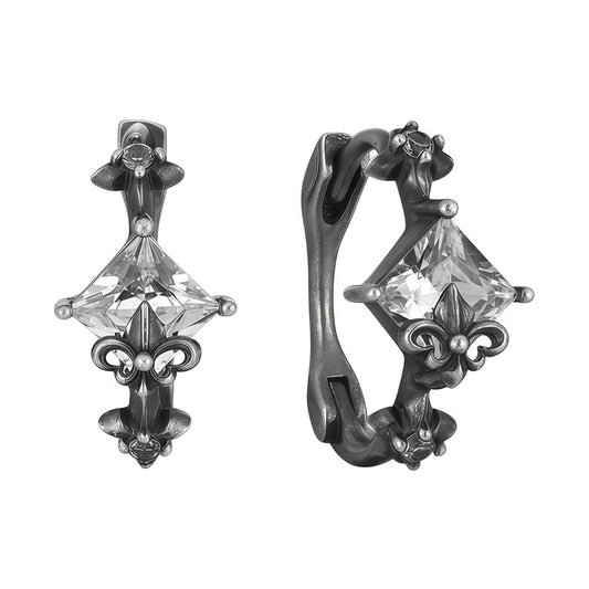 1STXULIE Superior Niche Iris Collection Gothic Retro Earring Back T5886