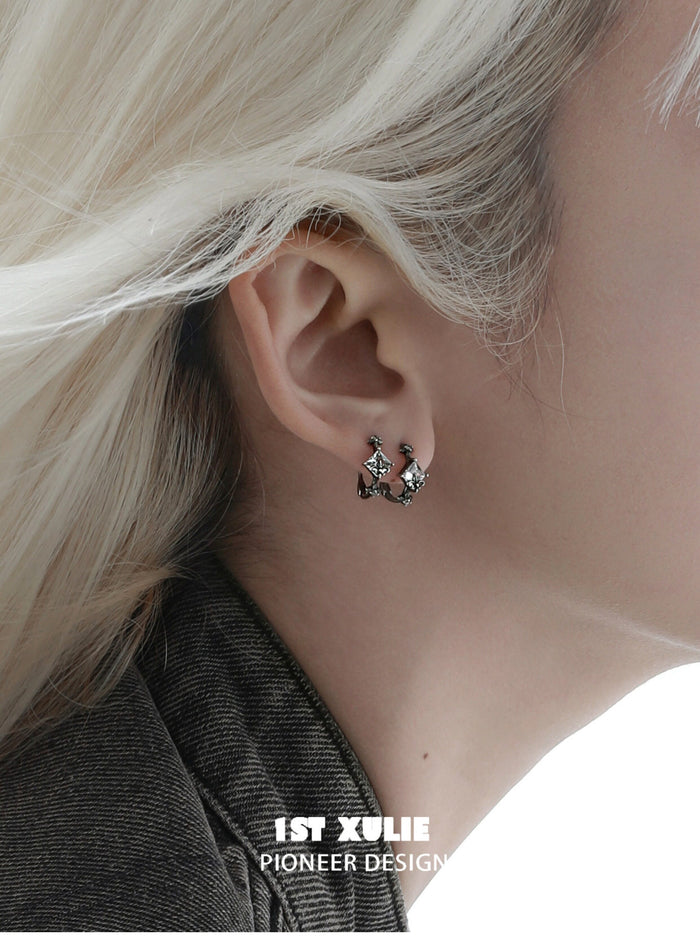 1STXULIE Superior Niche Iris Collection Gothic Retro Earring Back T5886