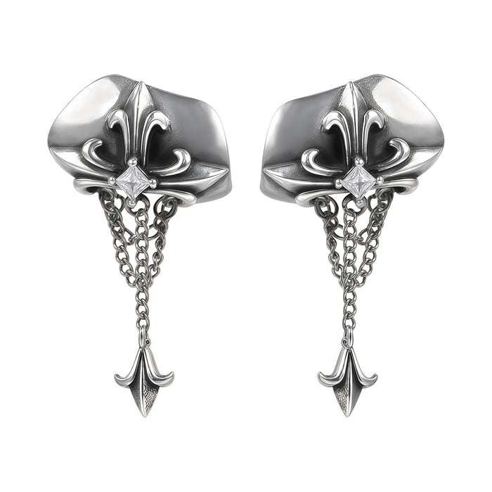 1STXULIE Superior Niche Iris Collection Gothic Retro Stud Earring T5881
