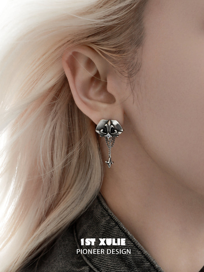 1STXULIE Superior Niche Iris Collection Gothic Retro Stud Earring T5881
