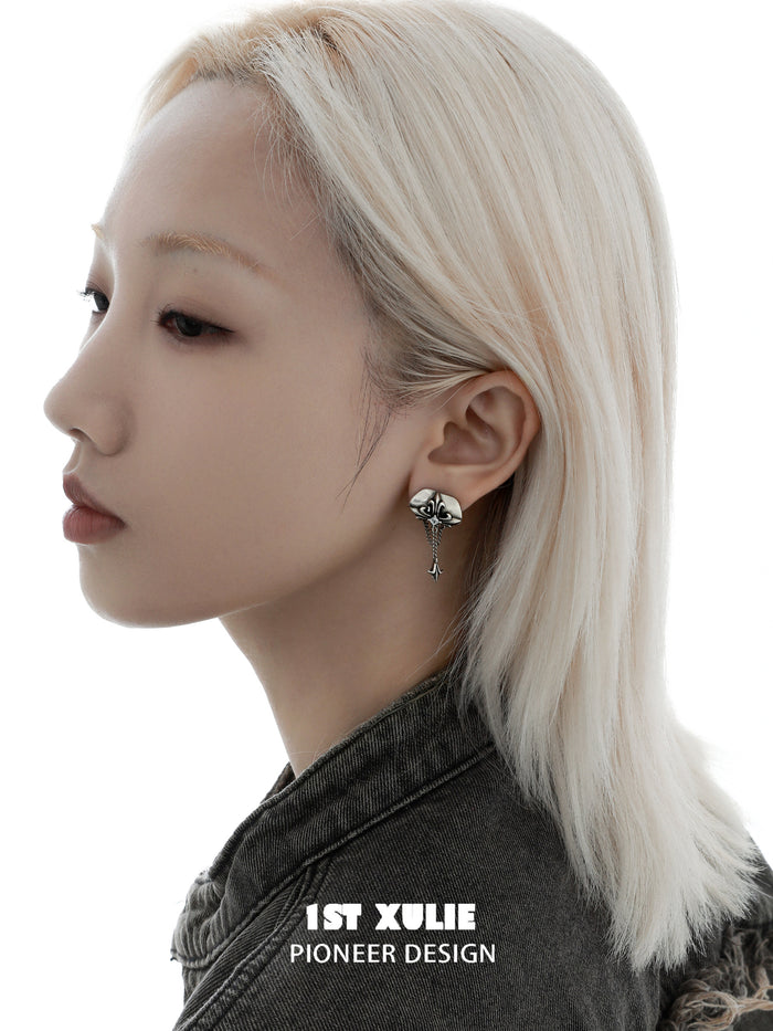 1STXULIE Superior Niche Iris Collection Gothic Retro Stud Earring T5881