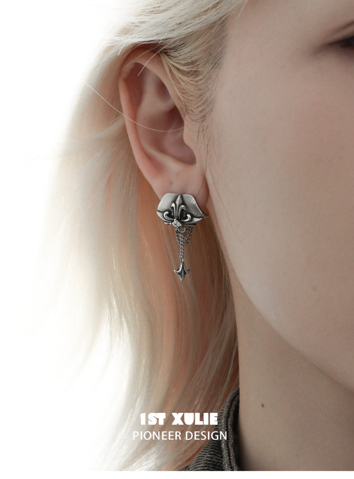 1STXULIE Superior Niche Iris Collection Gothic Retro Stud Earring T5881