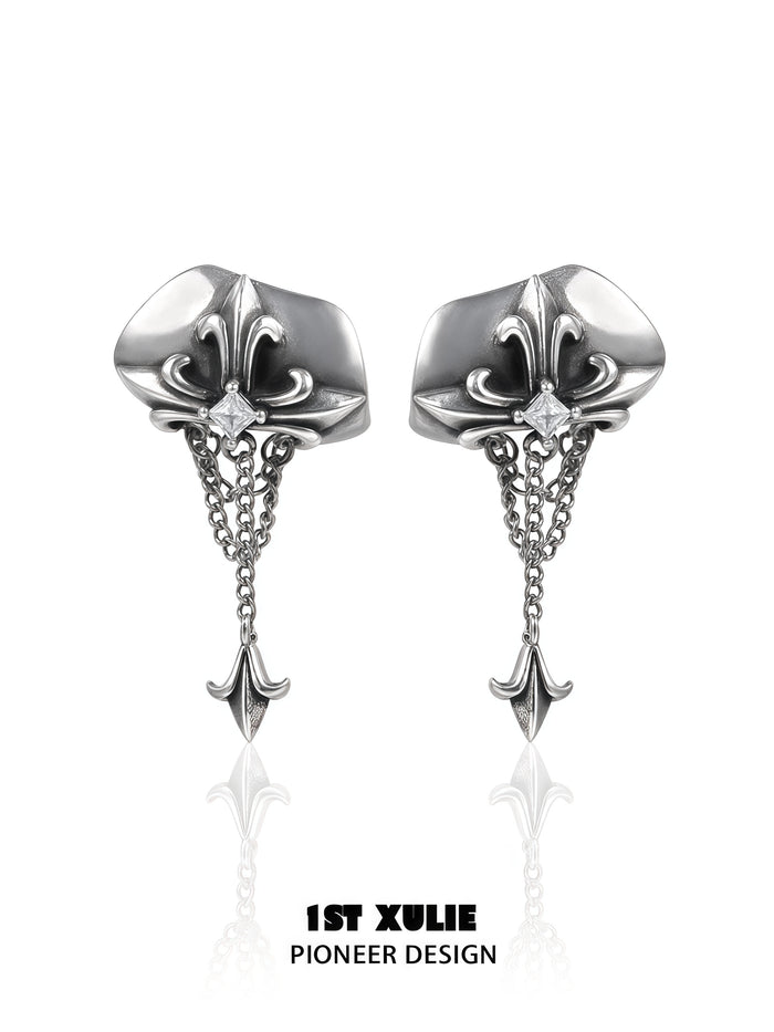 1STXULIE Superior Niche Iris Collection Gothic Retro Stud Earring T5881