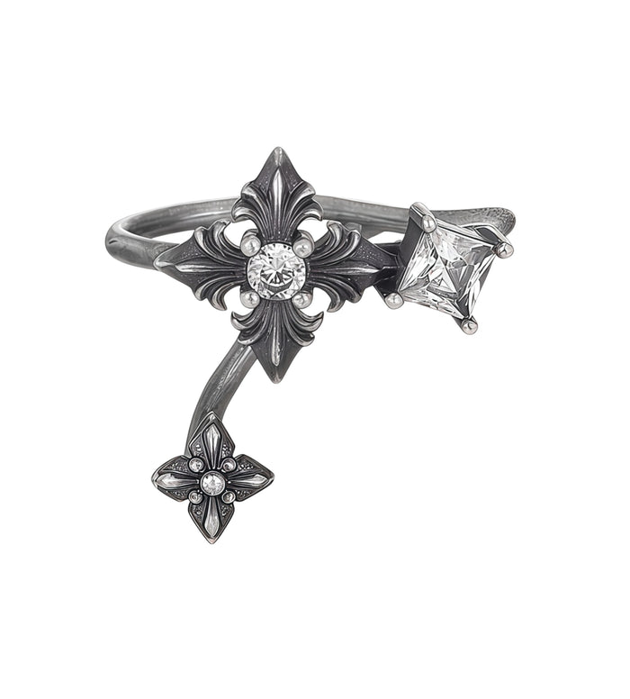 1STXULIE Superior Niche Iris Collection S925 Silver Clip-on Earrings T5895