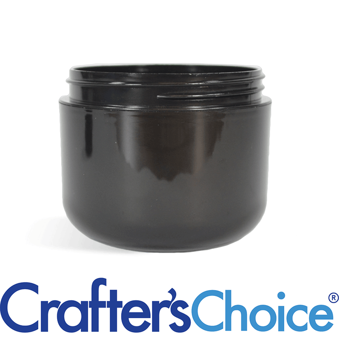 2 oz Black Double Wall Plastic Jar - 58/400