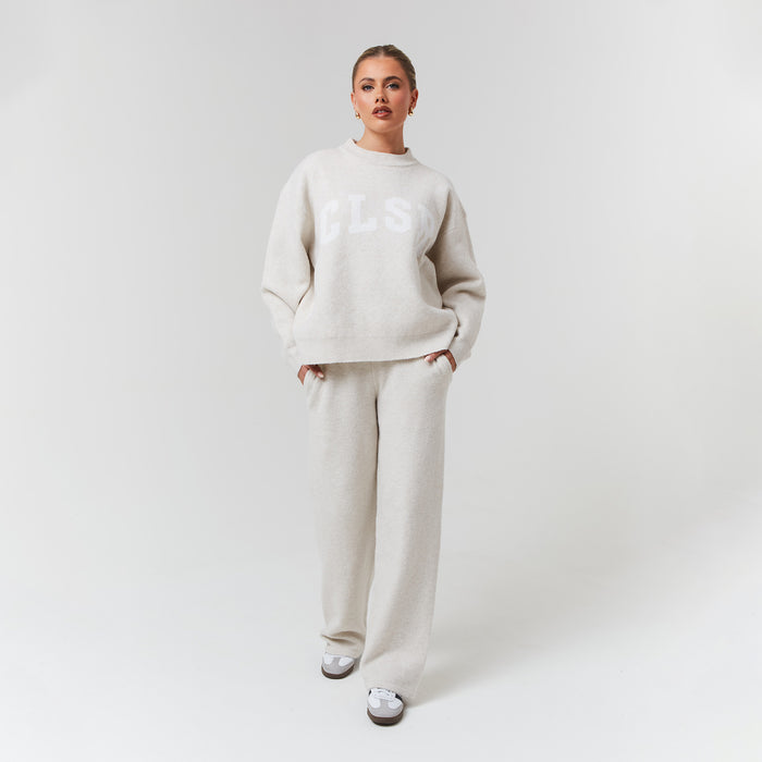 2-Pack Knit Open Hem Jogger | Oatmeal/Charcoal Marl