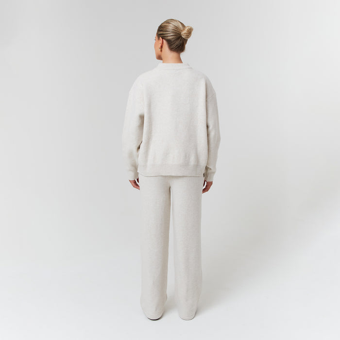 2-Pack Knit Open Hem Jogger | Oatmeal/Charcoal Marl