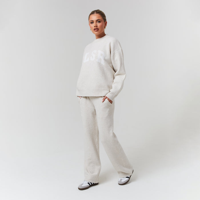 2-Pack Knit Open Hem Jogger | Oatmeal/Charcoal Marl
