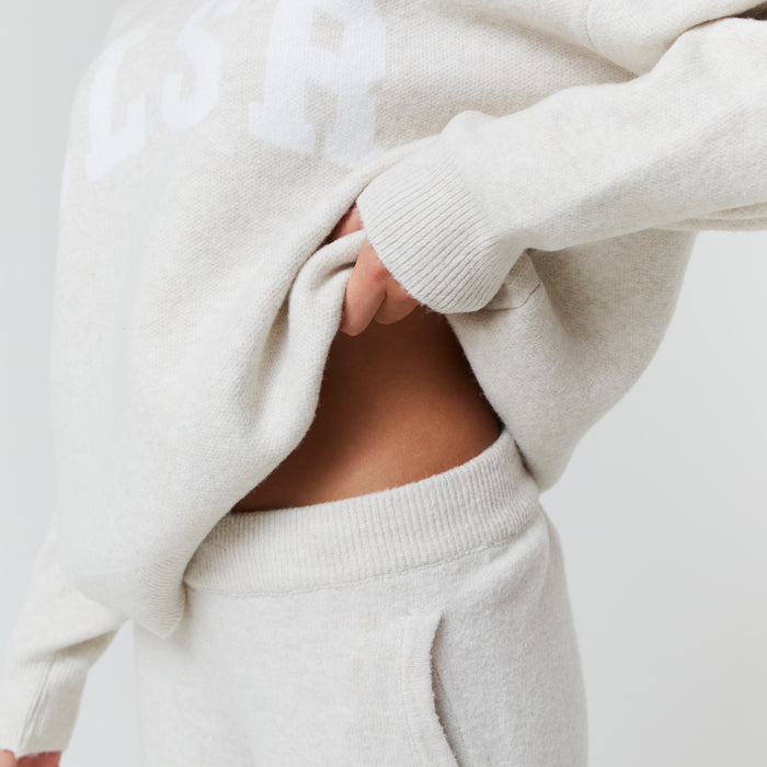 2-Pack Knit Open Hem Jogger | Oatmeal/Charcoal Marl