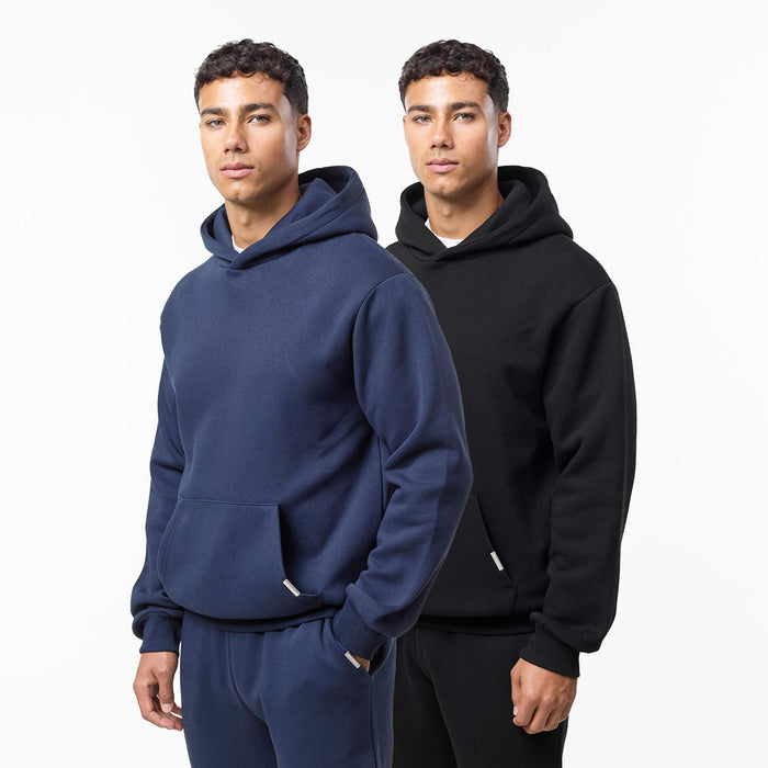 2-Pack Relaxed Fit Hoodie | Black/Navy