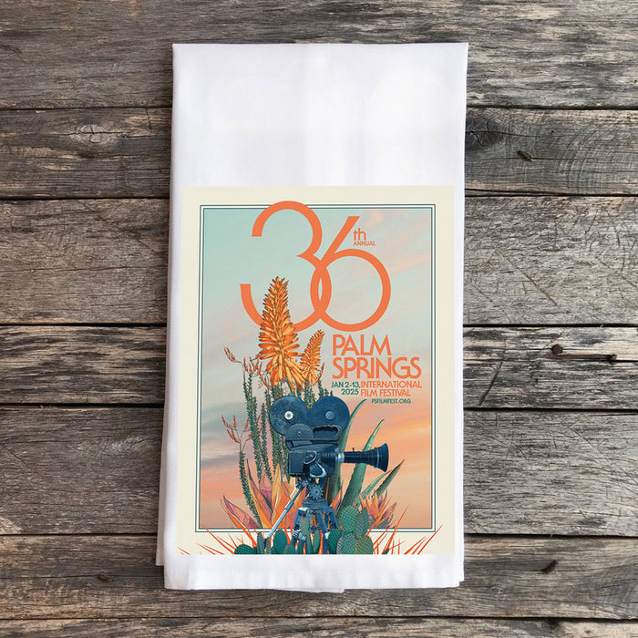 2025 Palm Springs Film Festival Poster Art Dishtowel - Destination PSP