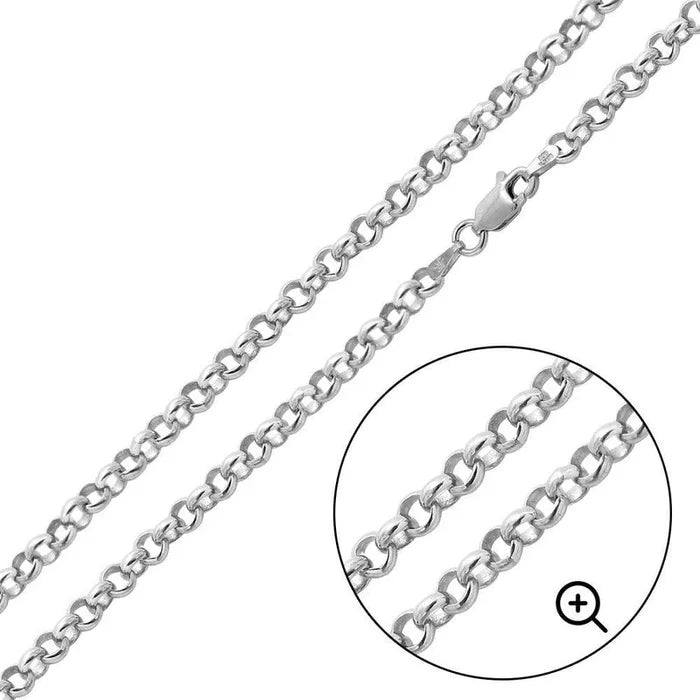 2.4mm Round Rolo .925 Sterling Silver Chain | Choose Size - InnerVision Crystals