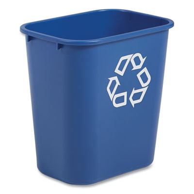 28 QT BLUE RUBBERMAID WASTE BASKET (7 GALLON)