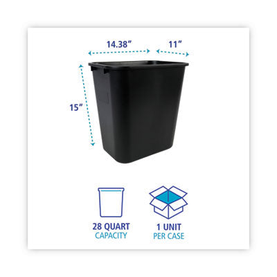 28 QT WASTE BASKET BLACK (7 GALLON) GENERIC