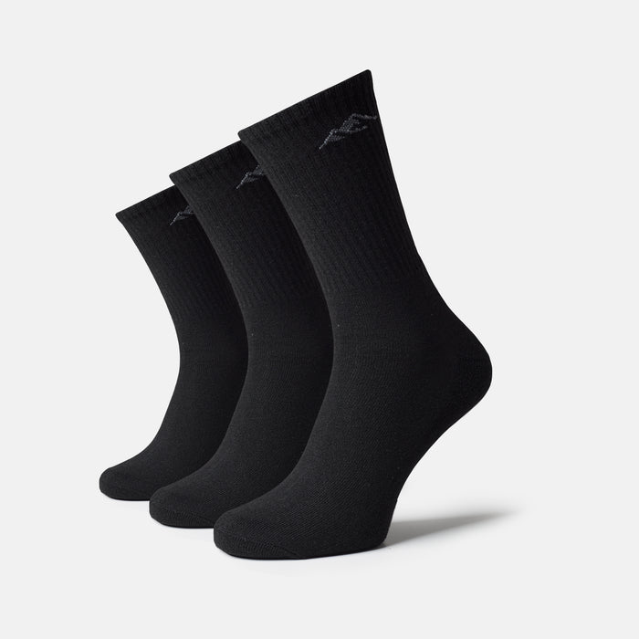 Men's  Black 3-Pack Core Performance Socks  Closure London  Front View