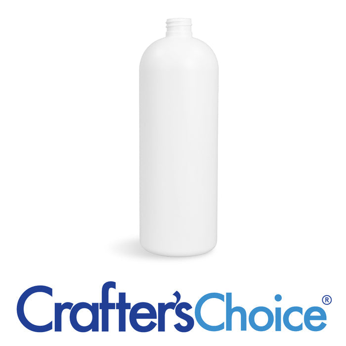 32 oz White HDPE Bullet Bottle - 28/410