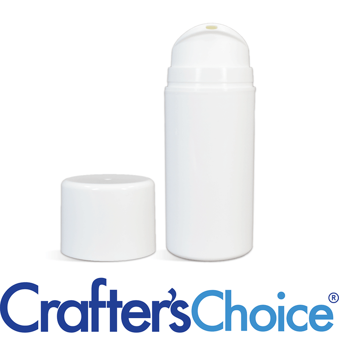 3.5 oz White Airless Bottle w/ White Pump Set
