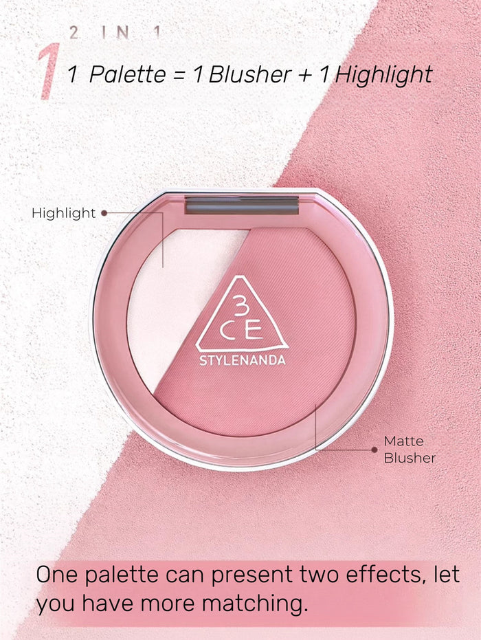 3CE Matte Blusher & Highlighter Makeup Palette T4361