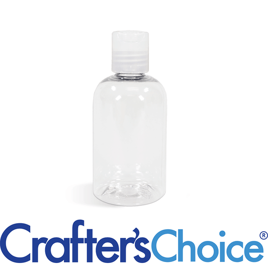 4 oz Clear Boston Round w/ Natural Disc Top Set