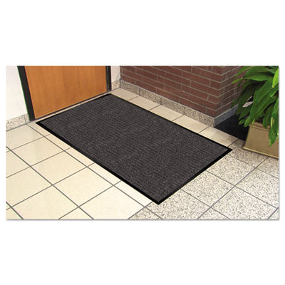 4'X6' NEEDLE RIB CHARCOAL GRAY WALKOFF MAT