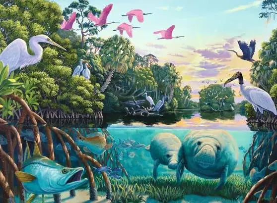 500 Piece Jigsaw Puzzle - Manatee Moments | Ravensburger