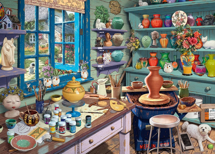 500 Piece Jigsaw Puzzle - Pottery Studio Sanctuary | Ravensburger