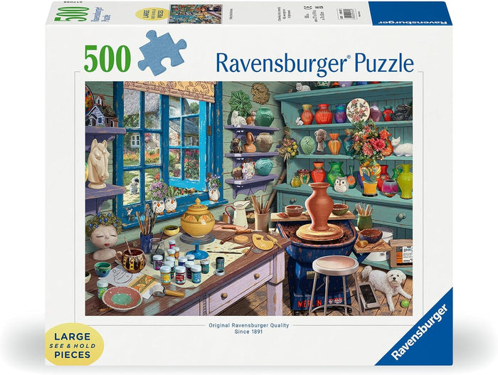 500 Piece Jigsaw Puzzle - Pottery Studio Sanctuary | Ravensburger