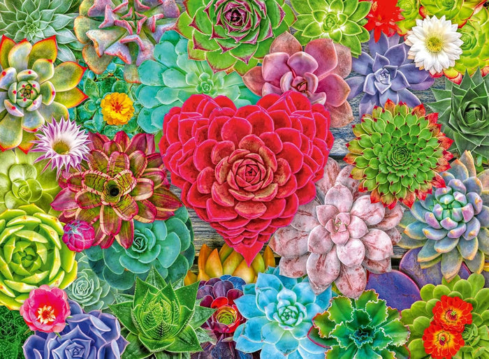 500 Piece Jigsaw Puzzle - Succulent Love | Ravensburger