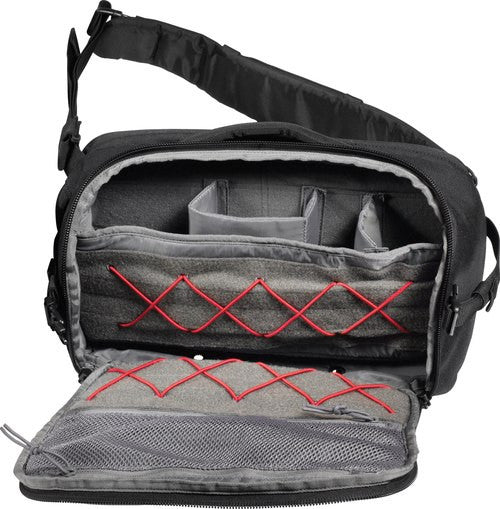 5.11 UCR Sling Pack, Black, main compartment, open
