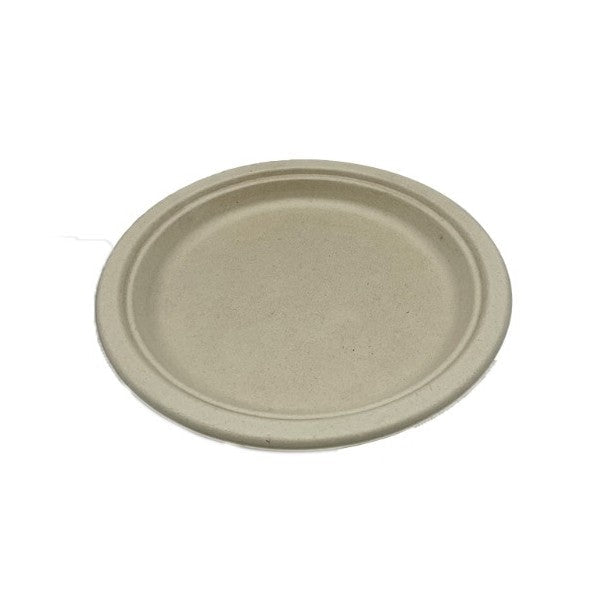 6" Bagasse Plate PFAS-Free Dinnerware, Natural White, 1,000/Carton ( CHINET STYLE )