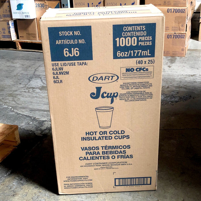 6 OZ DART 6J6 STYRO FOAM CUP 1000/CS