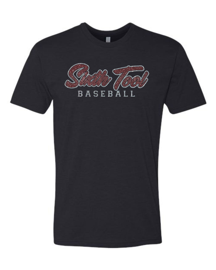 6th Tool  Unisex BASEBALL Tee- matte and glitter