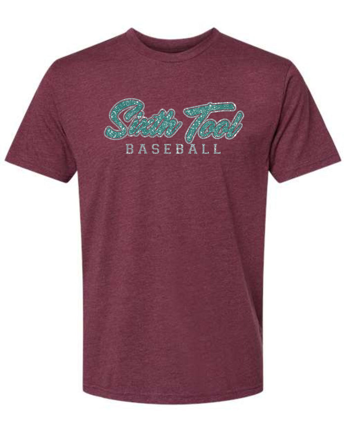 6th Tool  Unisex BASEBALL Tee- matte and glitter