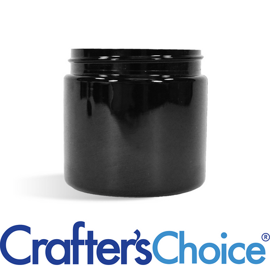 8 oz Black Basic Plastic Jar - 70/400
