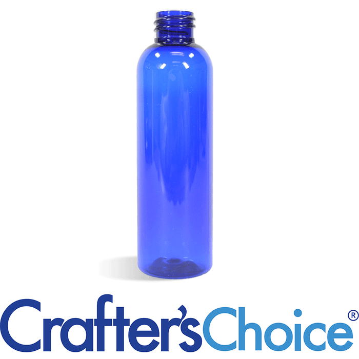 8 oz Blue Bullet Plastic Bottle - 24/410