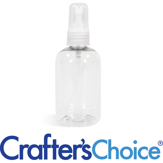 8 oz Clear Boston Rnd w/ Natrl Ribbed Sprayer Set