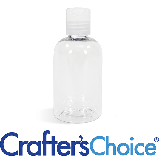 8 oz Clear Boston Round w/ Natural Disc Top Set