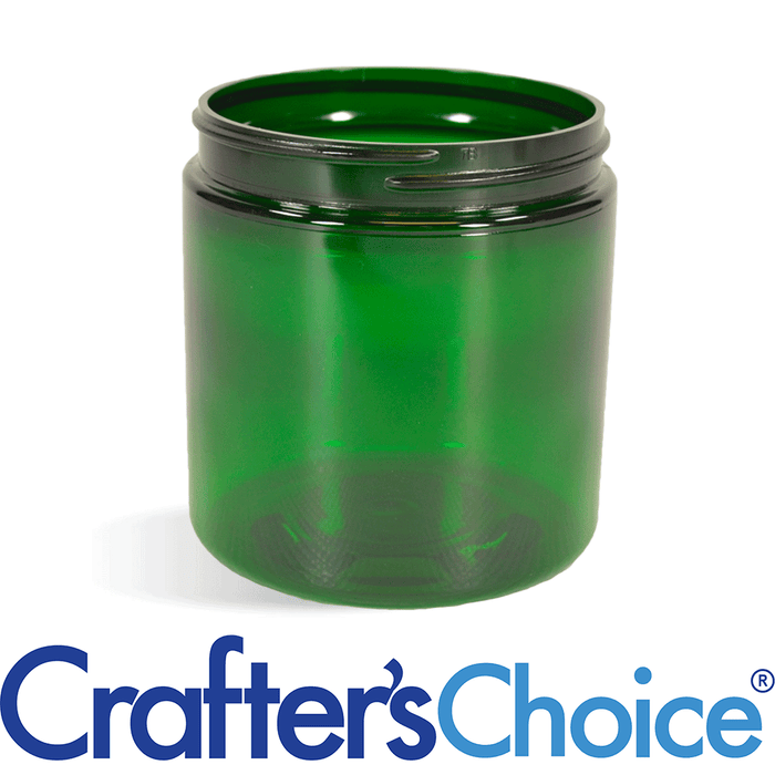 8 oz Green Basic Plastic Jar - 70/400